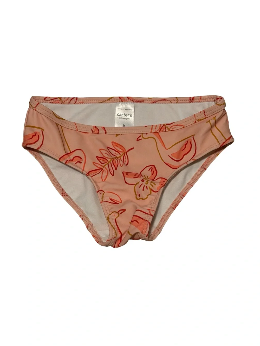 Carter’s Just One You Girls 2 Piece Flamingo Floral Swimsuit Pink 5T